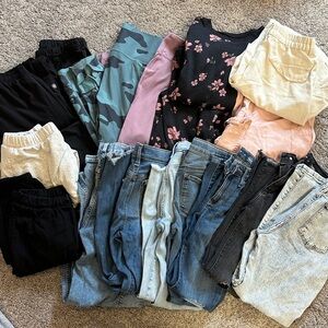 Assorted girls 10/12 Clothing Bundle of Bottoms 17 pcs total